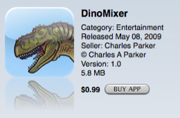 Dinomixer - dinosaur iPhone and iPod app